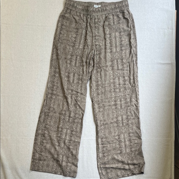 Orvis Pants - Orvis Printed Wide Leg Pants Medium Elastic Waist Boho
